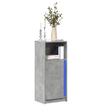 Sideboard mit LED-Beleuchtung, Holzoptik in Grau-Beton, 42,5x34x100 cm. von , Sideboards - Ref: Foro24-852155, Preis: 59,05 €...