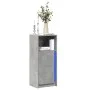 Sideboard mit LED-Beleuchtung, Holzoptik in Grau-Beton, 42,5x34x100 cm. von , Sideboards - Ref: Foro24-852155, Preis: 58,33 €...