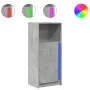 Aparador con LED madera ingeniería gris hormigón 42,5x34x100 cm by , Sideboards - Ref: Foro24-852155, Price: 58,33 €, Discoun...