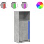Sideboard mit LED-Beleuchtung, Holzoptik in Grau-Beton, 42,5x34x100 cm. von , Sideboards - Ref: Foro24-852155, Preis: 59,05 €...