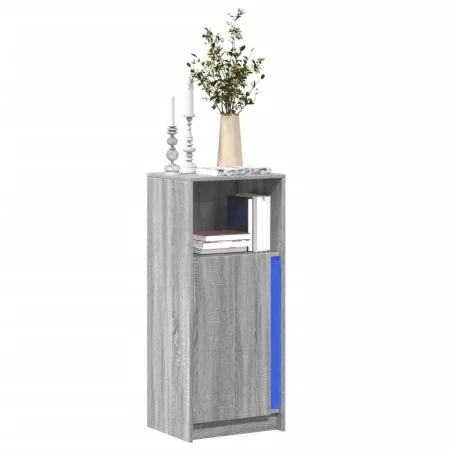 Sideboard mit LED-Beleuchtung aus grauem Sonoma-Ingenieurholz 42,5x34x100cm. von , Sideboards - Ref: Foro24-852157, Preis: 59...