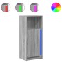Aparador con LED madera de ingeniería gris Sonoma 42,5x34x100cm by , Sideboards - Ref: Foro24-852157, Price: 60,37 €, Discoun...