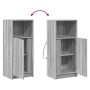 Aparador con LED madera de ingeniería gris Sonoma 42,5x34x100cm by , Sideboards - Ref: Foro24-852157, Price: 60,37 €, Discoun...