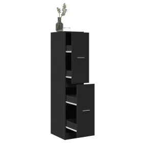 Medizinschrank aus schwarzer Ingenieurholz-MDF 30x41x144,5 cm. von , Schließfächer und Lagerschränke - Ref: Foro24-855170, Pr...