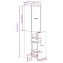 Armario botiquín madera de ingeniería negro 30x41x144,5 cm by , Lockers and storage cabinets - Ref: Foro24-855170, Price: 81,...