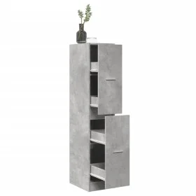 Medizinschrank aus Holz mit grauem Beton-Look, 30x41x144,5 cm. von , Schließfächer und Lagerschränke - Ref: Foro24-855172, Pr...