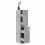 Armario botiquín madera ingeniería gris hormigón 30x41x144,5 cm by , Lockers and storage cabinets - Ref: Foro24-855172, Price...