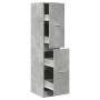 Armario botiquín madera ingeniería gris hormigón 30x41x144,5 cm by , Lockers and storage cabinets - Ref: Foro24-855172, Price...