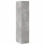 Armario botiquín madera ingeniería gris hormigón 30x41x144,5 cm by , Lockers and storage cabinets - Ref: Foro24-855172, Price...