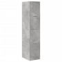 Armario botiquín madera ingeniería gris hormigón 30x41x144,5 cm by , Lockers and storage cabinets - Ref: Foro24-855172, Price...