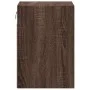 Mesita de noche de pared con luces LED roble marrón by , Nightstands - Ref: Foro24-3307973, Price: 54,16 €, Discount: %