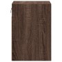 Mesita de noche de pared con luces LED roble marrón by , Nightstands - Ref: Foro24-3307973, Price: 55,02 €, Discount: %