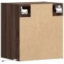 Mesita de noche de pared con luces LED roble marrón by , Nightstands - Ref: Foro24-3307973, Price: 54,16 €, Discount: %