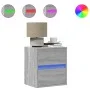 Mesita de noche de pared con luces LED gris Sonoma de , Mesitas de noche - Ref: Foro24-3307971, Precio: 57,72 €, Descuento: %