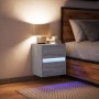 Mesita de noche de pared con luces LED gris Sonoma de , Mesitas de noche - Ref: Foro24-3307971, Precio: 60,75 €, Descuento: %