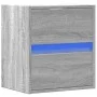Wand-Nachttisch mit LED-Lichtern in Grau Sonoma von , Nachttische - Ref: Foro24-3307971, Preis: 57,72 €, Rabatt: %