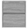 Mesita de noche de pared con luces LED gris Sonoma de , Mesitas de noche - Ref: Foro24-3307971, Precio: 57,72 €, Descuento: %