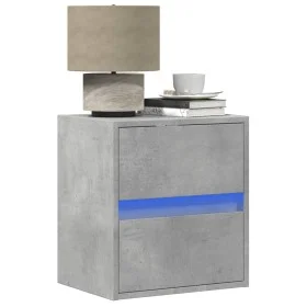 Mesita de noche de pared con luces LED gris hormigón de , Mesitas de noche - Ref: Foro24-3307967, Precio: 52,99 €, Descuento: %