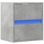 Mesita de noche de pared con luces LED gris hormigón by , Nightstands - Ref: Foro24-3307967, Price: 52,95 €, Discount: %
