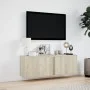 Mueble de TV de pared con luces LED roble Sonoma 100x31x35 cm von , TV-Möbel - Ref: Foro24-852266, Preis: 62,46 €, Rabatt: %