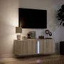 Mueble de TV de pared con luces LED roble Sonoma 100x31x35 cm von , TV-Möbel - Ref: Foro24-852266, Preis: 62,46 €, Rabatt: %