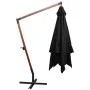 Hanging parasol with solid black fir wood pole 3x3 m by vidaXL, Umbrellas - Ref: Foro24-313778, Price: 138,69 €, Discount: %