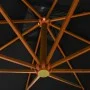 Hanging parasol with solid black fir wood pole 3x3 m by vidaXL, Umbrellas - Ref: Foro24-313778, Price: 138,69 €, Discount: %