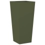 Jardineras 2 uds acero verde oliva 35x35x75 cm von , Töpfe und Pflanzgefäße - Ref: Foro24-851087, Preis: 102,57 €, Rabatt: %