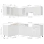 11-teiliges Küchenmöbelset aus weißem Ingenieurholz von , Küchenschränke - Ref: Foro24-3067663, Preis: 684,78 €, Rabatt: %