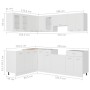 Juego muebles de cocina 11 piezas madera ingeniería blanco de , Armarios de cocina - Ref: Foro24-3067663, Precio: 684,79 €, D...