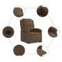 Verstellbarer Stoff-Liegesessel in Braun von , Sessel - Ref: Foro24-3204168, Preis: 285,34 €, Rabatt: %