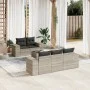 Garden sofa set 6 pieces and gray synthetic rattan cushions by , Modular outdoor sofas - Ref: Foro24-3222301, Price: 465,08 €...