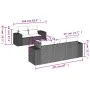 Garden sofa set 6 pieces and gray synthetic rattan cushions by , Modular outdoor sofas - Ref: Foro24-3222301, Price: 465,08 €...
