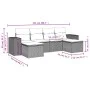 Garden sofa set 6 pieces and gray synthetic rattan cushions by , Garden sets - Ref: Foro24-3222921, Price: 388,40 €, Discount: %