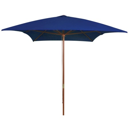 Garden umbrella with blue wooden pole 200x300 cm by vidaXL, Umbrellas - Ref: Foro24-313761, Price: 71,80 €, Discount: %