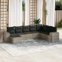 Gartensofa-Set, 8-teilig, mit grauen Kissen aus synthetischem Rattan von , Gartensets - Ref: Foro24-3222961, Preis: 552,72 €,...