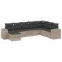Gartensofa-Set, 8-teilig, mit grauen Kissen aus synthetischem Rattan von , Gartensets - Ref: Foro24-3222961, Preis: 552,72 €,...