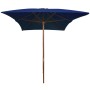Garden umbrella with blue wooden pole 200x300 cm by vidaXL, Umbrellas - Ref: Foro24-313761, Price: 71,80 €, Discount: %