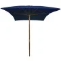 Gartenschirm mit blauem Holzmast 200x300 cm von vidaXL, Sonnenschirme - Ref: Foro24-313761, Preis: 70,42 €, Rabatt: %