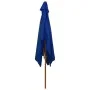 Gartenschirm mit blauem Holzmast 200x300 cm von vidaXL, Sonnenschirme - Ref: Foro24-313761, Preis: 70,42 €, Rabatt: %
