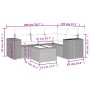 Set de sofás jardín y cojines 5 pzas ratán sintético gris claro de , Sofás modulares de exterior - Ref: Foro24-3222521, Preci...