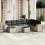 Set muebles jardín 9 pzas y cojines ratán sintético gris claro de , Conjuntos de jardín - Ref: Foro24-3264528, Precio: 611,49...