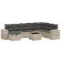 Gartenmöbel-Set 9-teilig mit Kissen aus hellem grauem Kunst-Rattan. von , Gartensets - Ref: Foro24-3264528, Preis: 612,57 €, ...