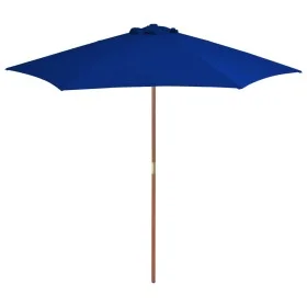 Gartenschirm mit blauem Holzmast 270 cm von vidaXL, Sonnenschirme - Ref: Foro24-313763, Preis: 64,96 €, Rabatt: %