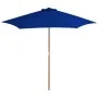 Garden umbrella with blue wooden pole 270 cm by vidaXL, Umbrellas - Ref: Foro24-313763, Price: 67,60 €, Discount: %