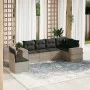 Gartensofagarnitur 6-teilig mit grauen Polstern aus synthetischem Rattan von , Gartensets - Ref: Foro24-3222631, Preis: 440,8...