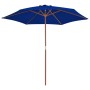 Gartenschirm mit blauem Holzmast 270 cm von vidaXL, Sonnenschirme - Ref: Foro24-313763, Preis: 69,66 €, Rabatt: %