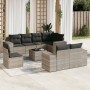 Gartenmöbel-Set 9-teilig mit Kissen aus hellem grauem Kunst-Rattan. von , Gartensets - Ref: Foro24-3222851, Preis: 683,57 €, ...
