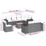 Garden furniture set 9 pieces and light gray synthetic rattan cushions by , Garden sets - Ref: Foro24-3222851, Price: 670,47 ...