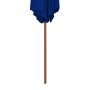 Sombrilla de jardín con palo de madera azul 270 cm